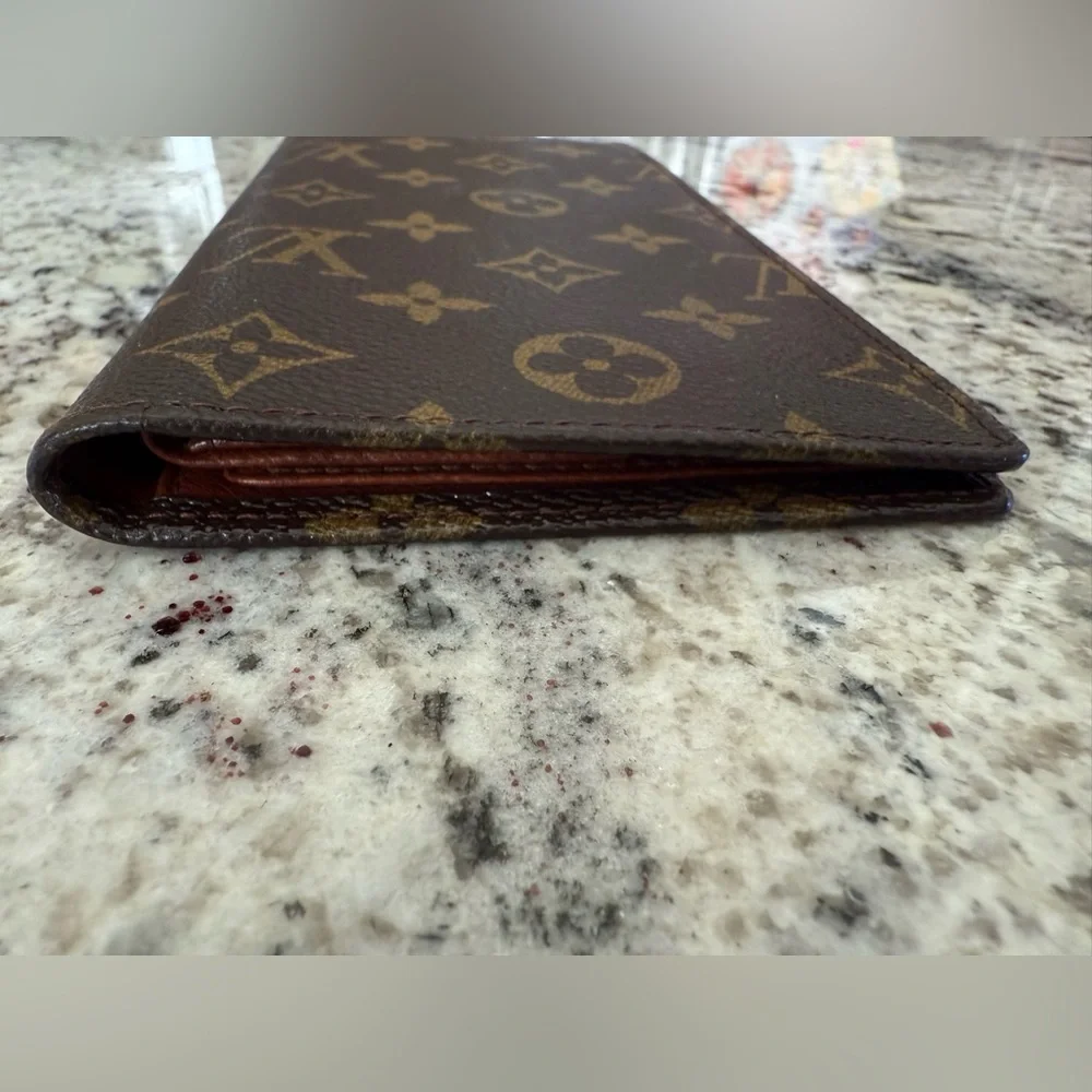 Louis Vuitton LV Monogram Long Wallet Checkbook Vintage Authentic Designer Lux